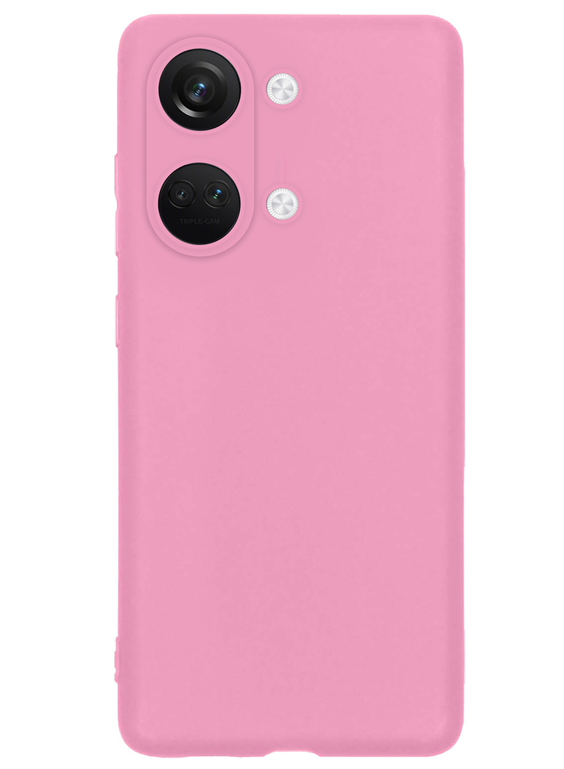 NoXx Hoes Geschikt voor OnePlus Nord 3 Hoesje Cover Siliconen Back Case Hoes Met 2x Screenprotector - Lichtroze