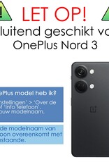 NoXx Hoes Geschikt voor OnePlus Nord 3 Hoesje Cover Siliconen Back Case Hoes Met 2x Screenprotector - Lila