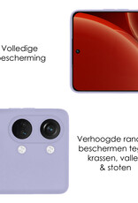 NoXx Hoes Geschikt voor OnePlus Nord 3 Hoesje Cover Siliconen Back Case Hoes Met 2x Screenprotector - Lila