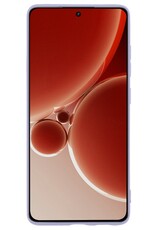 NoXx Hoes Geschikt voor OnePlus Nord 3 Hoesje Cover Siliconen Back Case Hoes Met 2x Screenprotector - Lila