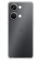 NoXx Hoes Geschikt voor OnePlus Nord 3 Hoesje Cover Siliconen Back Case Hoes Met 2x Screenprotector - Transparant