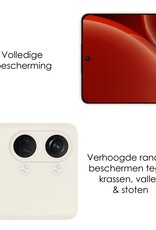 NoXx Hoes Geschikt voor OnePlus Nord 3 Hoesje Cover Siliconen Back Case Hoes Met 2x Screenprotector - Wit