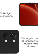 NoXx Hoes Geschikt voor OnePlus Nord 3 Hoesje Cover Siliconen Back Case Hoes Met 2x Screenprotector - Zwart