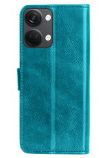 NoXx Hoes Geschikt voor OnePlus Nord 3 Hoesje Book Case Hoes Flip Cover Wallet Bookcase Met Screenprotector - Turquoise