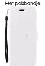 NoXx Hoes Geschikt voor OnePlus Nord 3 Hoesje Book Case Hoes Flip Cover Wallet Bookcase Met Screenprotector - Wit
