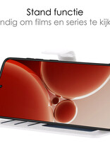 NoXx Hoes Geschikt voor OnePlus Nord 3 Hoesje Book Case Hoes Flip Cover Wallet Bookcase Met Screenprotector - Wit