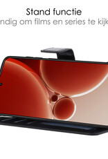 NoXx Hoes Geschikt voor OnePlus Nord 3 Hoesje Book Case Hoes Flip Cover Wallet Bookcase Met Screenprotector - Zwart