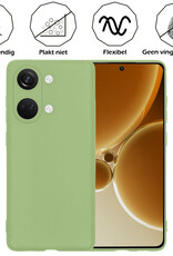 Nomfy Hoesje Geschikt voor OnePlus Nord 3 Hoesje Siliconen Cover Case - Hoes Geschikt voor OnePlus Nord 3 Hoes Back Case - 2-PACK - Groen