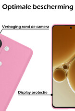 Nomfy Hoesje Geschikt voor OnePlus Nord 3 Hoesje Siliconen Cover Case - Hoes Geschikt voor OnePlus Nord 3 Hoes Back Case - 2-PACK - Lichtroze