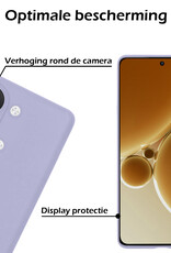 Nomfy Hoesje Geschikt voor OnePlus Nord 3 Hoesje Siliconen Cover Case - Hoes Geschikt voor OnePlus Nord 3 Hoes Back Case - 2-PACK - Lila