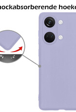 Nomfy Hoesje Geschikt voor OnePlus Nord 3 Hoesje Siliconen Cover Case - Hoes Geschikt voor OnePlus Nord 3 Hoes Back Case - 2-PACK - Lila