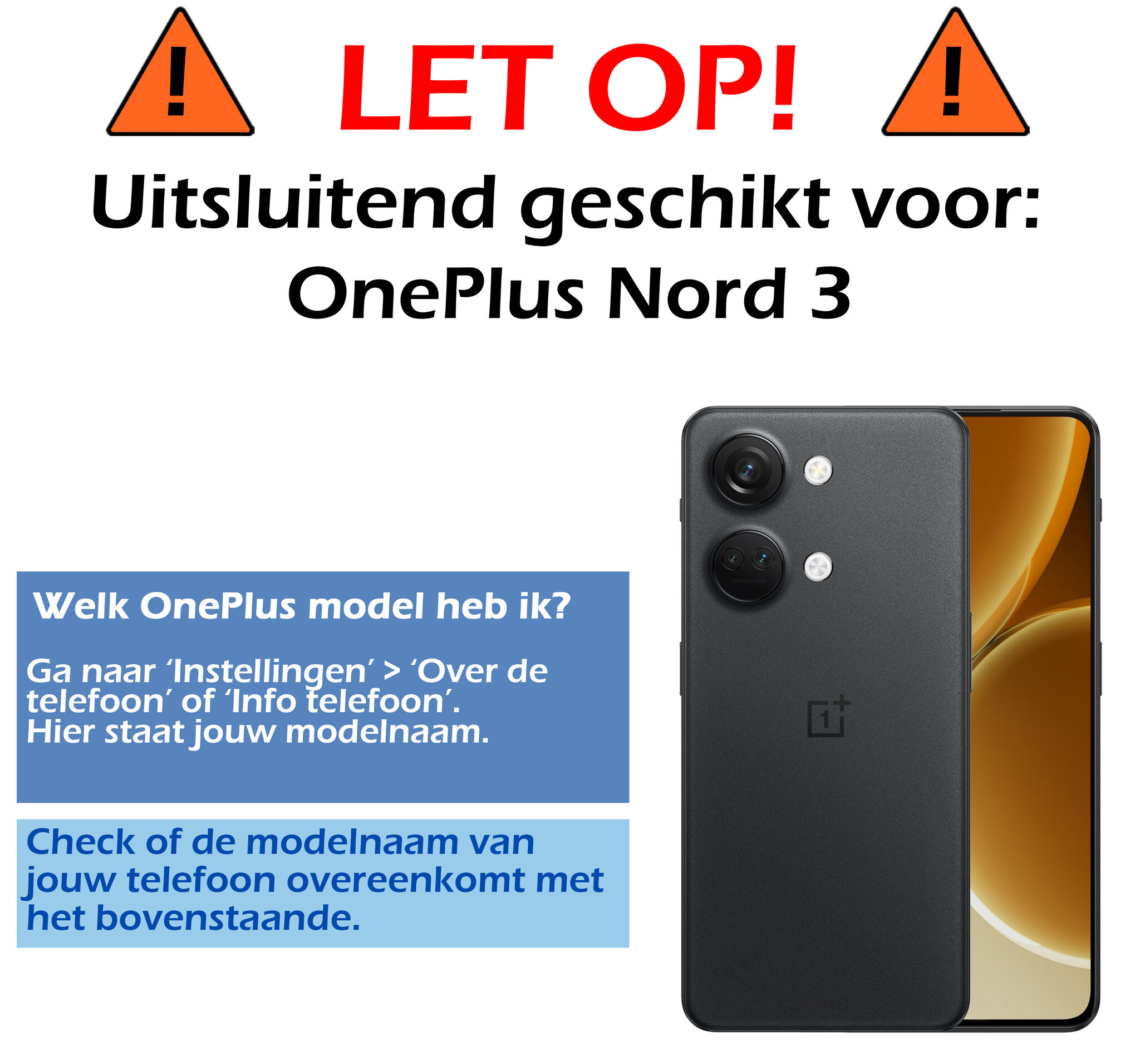 Nomfy Hoesje Geschikt voor OnePlus Nord 3 Hoesje Siliconen Cover Case Met Screenprotector - Hoes Geschikt voor OnePlus Nord 3 Hoes Back Case - Donkerblauw