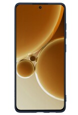 Nomfy Hoesje Geschikt voor OnePlus Nord 3 Hoesje Siliconen Cover Case Met Screenprotector - Hoes Geschikt voor OnePlus Nord 3 Hoes Back Case - Donkerblauw