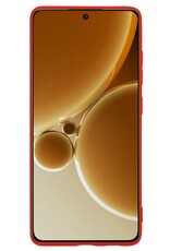 Nomfy Hoesje Geschikt voor OnePlus Nord 3 Hoesje Siliconen Cover Case Met Screenprotector - Hoes Geschikt voor OnePlus Nord 3 Hoes Back Case - Rood