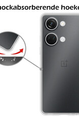Nomfy Hoesje Geschikt voor OnePlus Nord 3 Hoesje Siliconen Cover Case Met Screenprotector - Hoes Geschikt voor OnePlus Nord 3 Hoes Back Case - Transparant