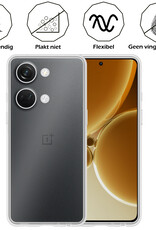 Nomfy Hoesje Geschikt voor OnePlus Nord 3 Hoesje Siliconen Cover Case Met 2x Screenprotector - Hoes Geschikt voor OnePlus Nord 3 Hoes Back Case - Transparant
