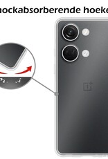 Nomfy Hoesje Geschikt voor OnePlus Nord 3 Hoesje Siliconen Cover Case Met 2x Screenprotector - Hoes Geschikt voor OnePlus Nord 3 Hoes Back Case - Transparant