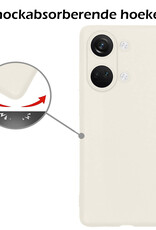Nomfy Hoesje Geschikt voor OnePlus Nord 3 Hoesje Siliconen Cover Case Met 2x Screenprotector - Hoes Geschikt voor OnePlus Nord 3 Hoes Back Case - Wit