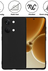 Nomfy Hoesje Geschikt voor OnePlus Nord 3 Hoesje Siliconen Cover Case Met 2x Screenprotector - Hoes Geschikt voor OnePlus Nord 3 Hoes Back Case - Zwart