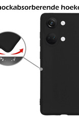 Nomfy Hoesje Geschikt voor OnePlus Nord 3 Hoesje Siliconen Cover Case Met 2x Screenprotector - Hoes Geschikt voor OnePlus Nord 3 Hoes Back Case - Zwart