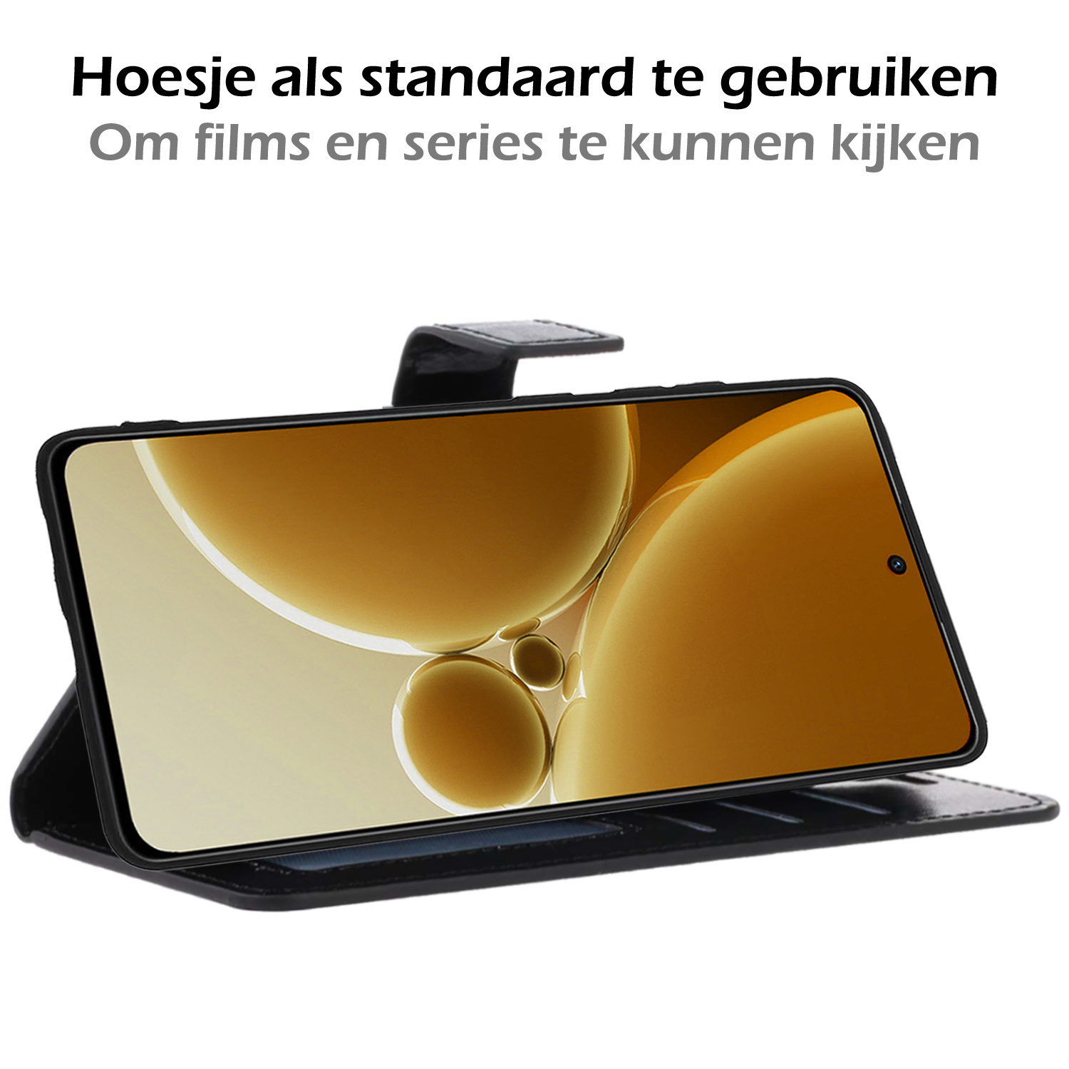 Nomfy Hoesje Geschikt voor OnePlus Nord 3 Hoes Bookcase Flipcase Book Cover Met Screenprotector - Hoes Geschikt voor OnePlus Nord 3 Hoesje Book Case - Zwart