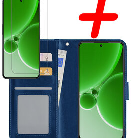 BASEY. BASEY. OnePlus Nord 3 Hoesje Bookcase Met Screenprotector - Donkerblauw