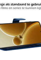 Nomfy Hoesje Geschikt voor OnePlus Nord 3 Hoes Bookcase Flipcase Book Cover Met 2x Screenprotector - Hoes Geschikt voor OnePlus Nord 3 Hoesje Book Case - Donkerblauw