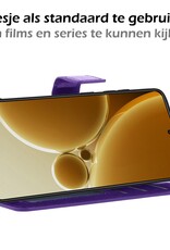 Nomfy Hoesje Geschikt voor OnePlus Nord 3 Hoes Bookcase Flipcase Book Cover Met 2x Screenprotector - Hoes Geschikt voor OnePlus Nord 3 Hoesje Book Case - Paars