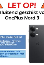Nomfy Hoesje Geschikt voor OnePlus Nord 3 Hoes Bookcase Flipcase Book Cover Met 2x Screenprotector - Hoes Geschikt voor OnePlus Nord 3 Hoesje Book Case - Zwart