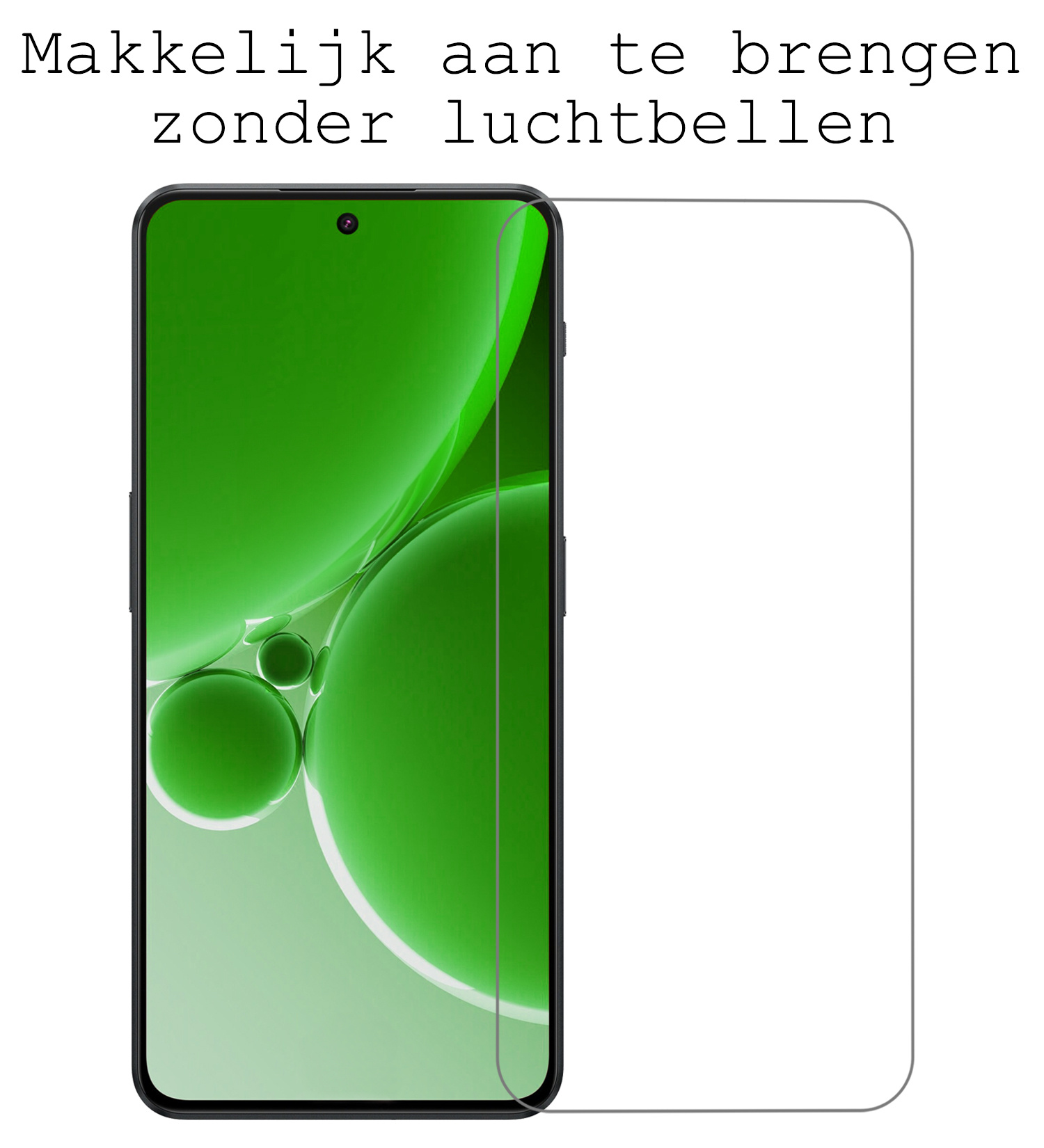 BASEY. Hoes Geschikt voor OnePlus Nord 3 Hoesje Bookcase Hoes Flip Case Book Cover Met Screenprotector - Hoesje Geschikt voor OnePlus Nord 3 Hoes Book Case Hoesje - Paars