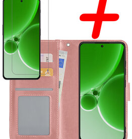 BASEY. BASEY. OnePlus Nord 3 Hoesje Bookcase Met Screenprotector - Rose Goud
