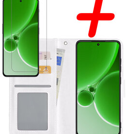 BASEY. BASEY. OnePlus Nord 3 Hoesje Bookcase Met Screenprotector - Wit
