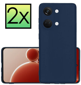 NoXx NoXx OnePlus Nord 3 Hoesje Siliconen - Donkerblauw - 2 PACK