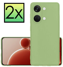 NoXx NoXx OnePlus Nord 3 Hoesje Siliconen - Groen - 2 PACK