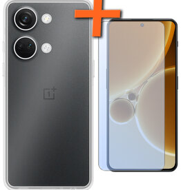 Nomfy Nomfy OnePlus Nord 3 Hoesje Siliconen Met Screenprotector - Transparant