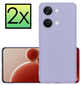 NoXx NoXx OnePlus Nord 3 Hoesje Siliconen - Lila - 2 PACK
