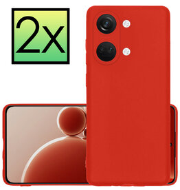 NoXx NoXx OnePlus Nord 3 Hoesje Siliconen - Rood - 2 PACK
