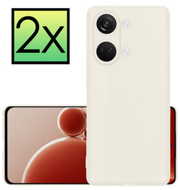 NoXx NoXx OnePlus Nord 3 Hoesje Siliconen - Wit - 2 PACK