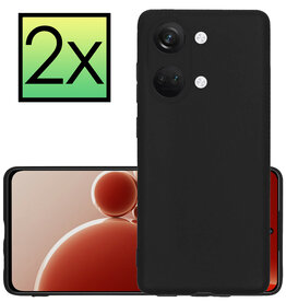 NoXx NoXx OnePlus Nord 3 Hoesje Siliconen - Zwart - 2 PACK