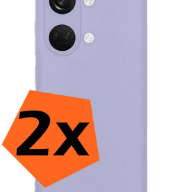 Nomfy Nomfy OnePlus Nord 3 Hoesje Siliconen - Lila - 2 PACK