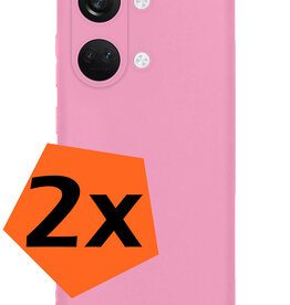 Nomfy Nomfy OnePlus Nord 3 Hoesje Siliconen - Lichtroze - 2 PACK