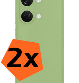 Nomfy Nomfy OnePlus Nord 3 Hoesje Siliconen - Groen - 2 PACK