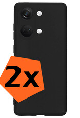 Nomfy Hoesje Geschikt voor OnePlus Nord 3 Hoesje Siliconen Cover Case - Hoes Geschikt voor OnePlus Nord 3 Hoes Back Case - 2-PACK - Zwart