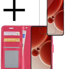 NoXx NoXx OnePlus Nord 3 Hoesje Bookcase Met Screenprotector - Donkerroze