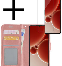 NoXx NoXx OnePlus Nord 3 Hoesje Bookcase Met Screenprotector - Rose Goud