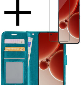 NoXx NoXx OnePlus Nord 3 Hoesje Bookcase Met Screenprotector - Turquoise