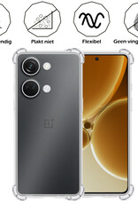 Nomfy Hoesje Geschikt voor OnePlus Nord 3 Hoesje Shock Proof Cover Case Shockproof Met 2x Screenprotector - Hoes Geschikt voor OnePlus Nord 3 Hoes Siliconen Back Case - Transparant