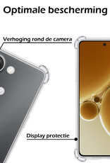 Nomfy Hoesje Geschikt voor OnePlus Nord 3 Hoesje Shock Proof Cover Case Shockproof Met 2x Screenprotector - Hoes Geschikt voor OnePlus Nord 3 Hoes Siliconen Back Case - Transparant