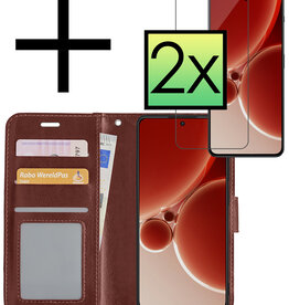 NoXx NoXx OnePlus Nord 3 Hoesje Bookcase Met 2x Screenprotector - Bruin