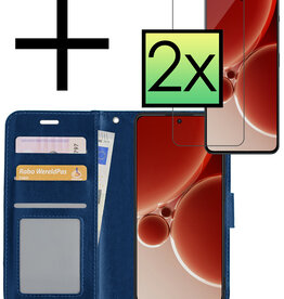 NoXx NoXx OnePlus Nord 3 Hoesje Bookcase Met 2x Screenprotector - Donkerblauw